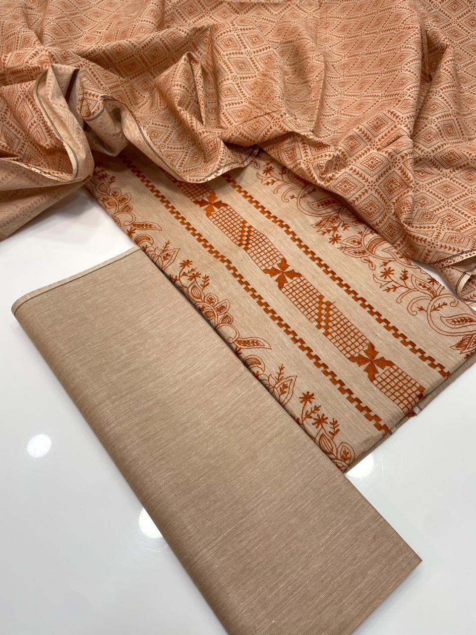 3 Pcs Khaddar Outfit