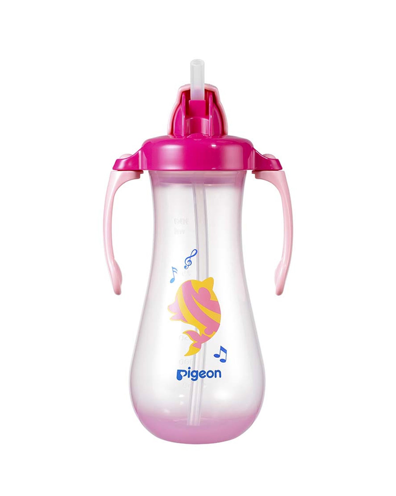 Pigeon Tall Straw Bottle (Pink)