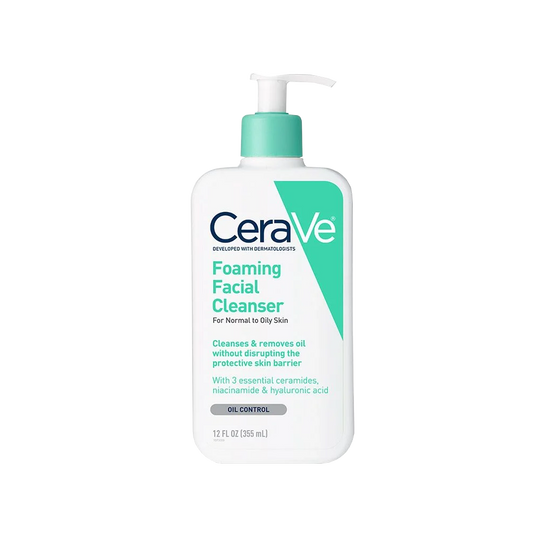 Cerave Foaming Facial Cleanser For Normal To Oily Skin, 12 FL OZ
