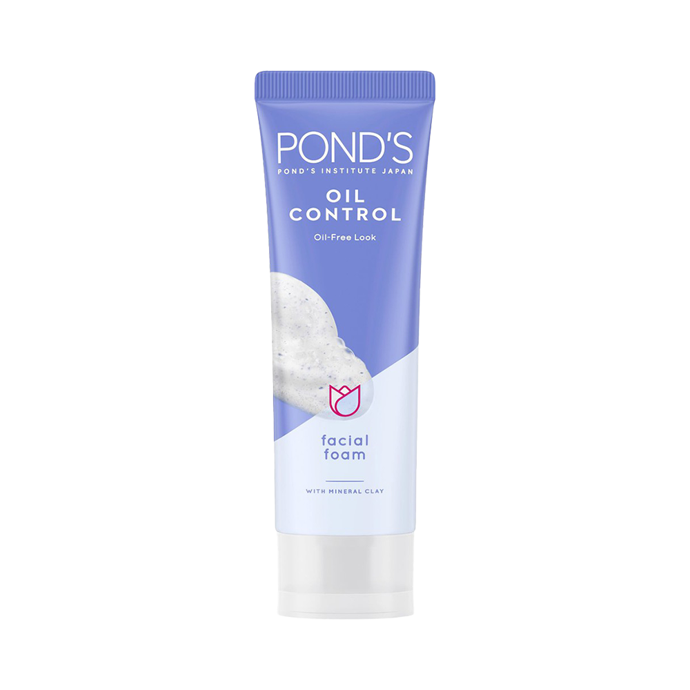 Ponds Oil Control Oil-Free Look Facial Foam with Mineral Clay
