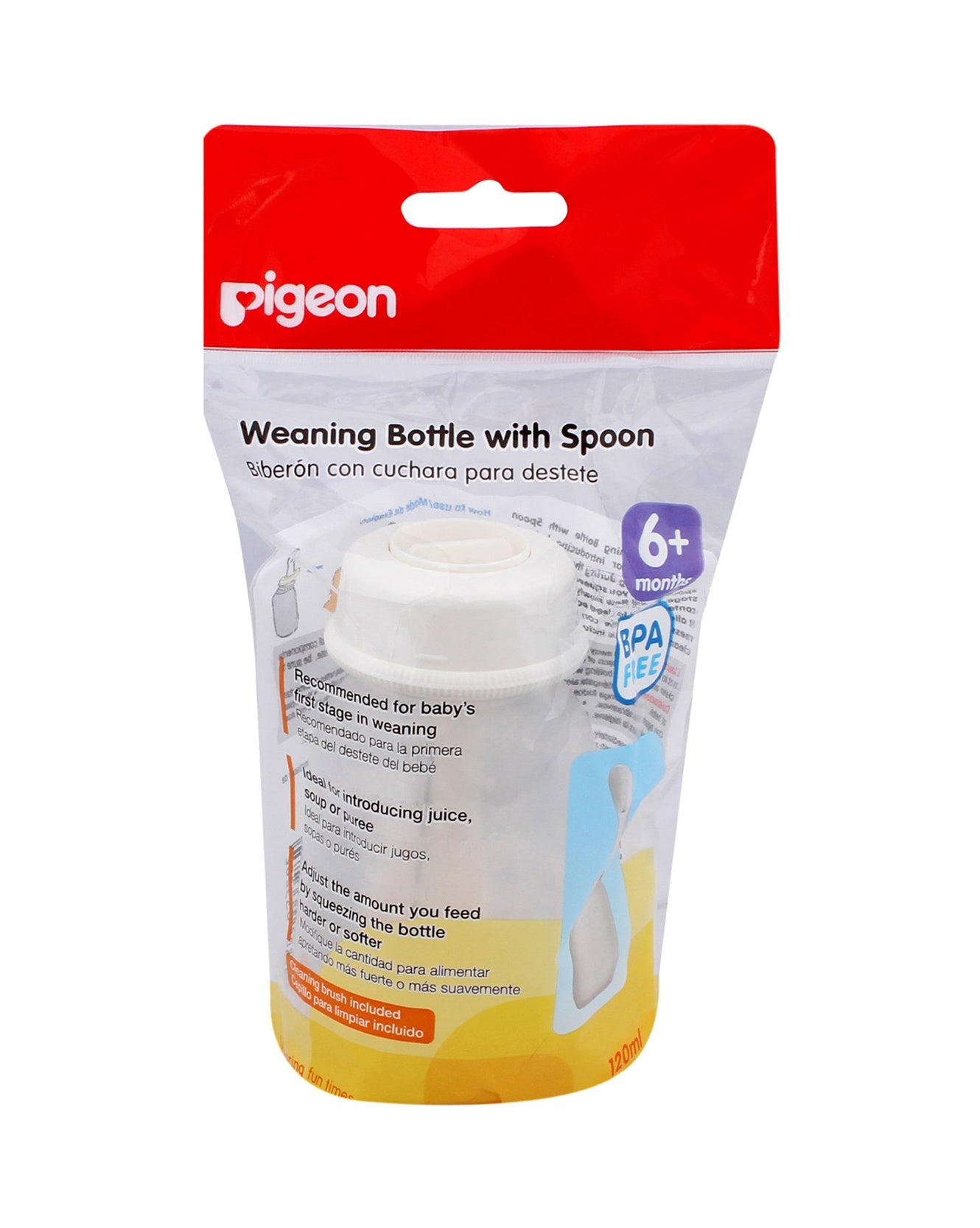 Pigeon Weaning Baby Bottle With Spoon 120ml