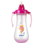 Pigeon Tall Straw Bottle (Pink)