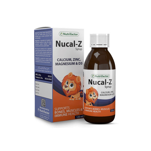 Nutrifactor Nucal-Z Syrup Calcium, Zinc, Magnesium, and D3 , 120ml