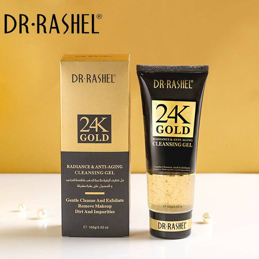 24K Gold Radiance & Anti-Aging Cleansing Gel + Eye Serum Pack Of 2