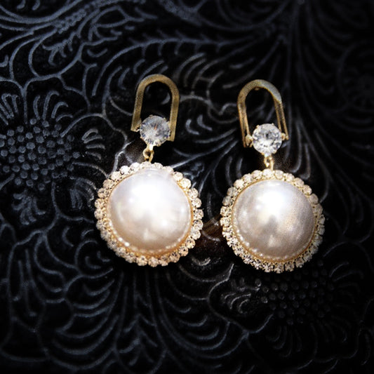 Golden Pearl Earrings