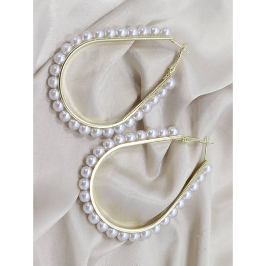 Pearl Oval Earrings